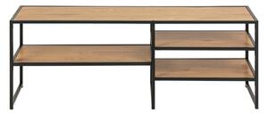 Mobile TV nero-color legno naturale effetto rovere 120x46 cm Seaford - Actona