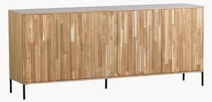 Credenza con frontale in legno di frassino scanalato Avourio