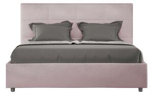 Letto 1 Piazza E Mezzo 130x200 cm Senza Rete Imbottito in Microfibra Mika Glicine
