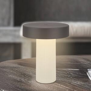 Briloner lampada da tavolo LED ricaricabile Bito, antracite/bianco, altezza 20 cm, IP44 dimmerabile, Soggiorno / Sala da pranzo, Metallo, Moderno