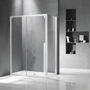 Kamalu box doccia 70x120 telaio bianco vetro 8mm | ksa5000b