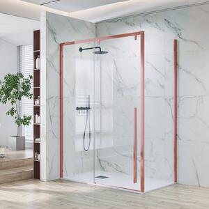 Kamalu box doccia 70x120 telaio oro rosa vetro 8mm | ksa5000rg