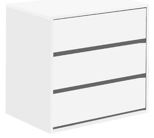 Cassettiera Dkutl, 60x44h57 cm, Bianco