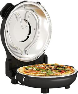 Brugel Forno per Pizza Elettrico 1200W con Finestra Trasparente, Timer e Regolazione della Temperatura colore Nero - L4390BK