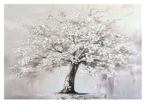 Quadro con elementi dipinti a mano 70x100 cm White Tree – Styler