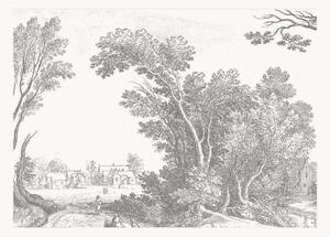 Carta da parati in tessuto non tessuto Engraved Landscapes V