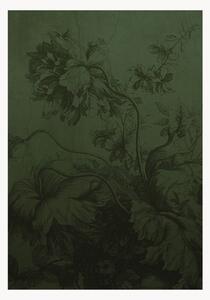 Carta da parati Gradient Flowers Green