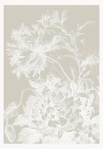Carta da parati Engraved Flowers