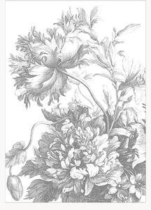 Carta da parati Engraved Flowers
