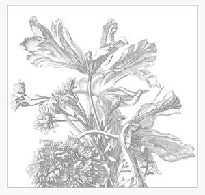 Carta da parati Engraved Flowers