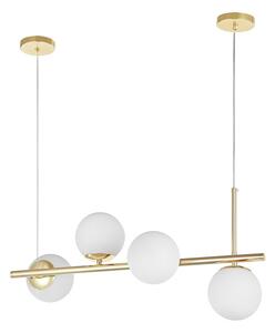 Lampadario ad asta moderno oro a sfera LEDO W4