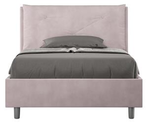 Letto 1 Piazza E Mezzo 120x200 cm Senza Rete Imbottito in Microfibra Appia Large Glicine