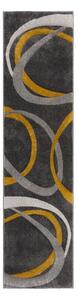 Passatoia color ocra-grigio 60x230 cm Elude Orb - Flair Rugs