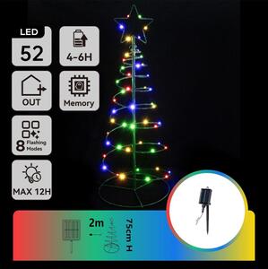 Aigostar - Decorazione natalizia solare a LED/0,26W/3,7V 75cm IP65 multicolore