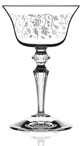 Italesse Wormwood President Serigrafato Calice Cocktail 13,5 cl Set 6 Pz In Vetro Cristallino Trasparente