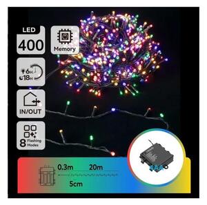 Aigostar - Catena luminosa LED da esterno 400xLED/8 funzioni 4xAA 20,3 m multicolore