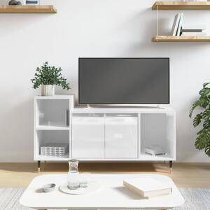 VidaXL Mobile Porta TV Bianco Lucido 102x36x50 cm in Legno Multistrato