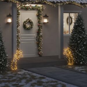 Luce Decorativa Natale con Picchetti Stella Cadente 80LED 62cm