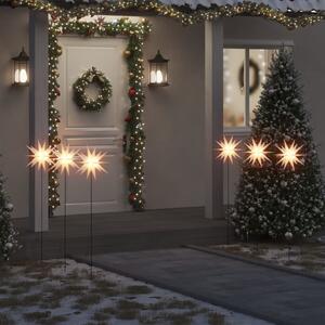 Luci di Natale con Picchi e LED 3 pz Pieghevoli Bianche 35 cm