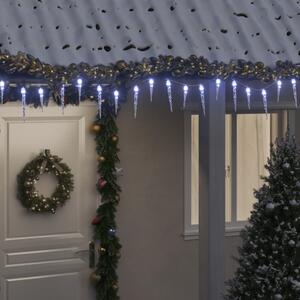 Luce Natale a Ghiacciolo 200 LED Bianco Freddo 20m Acrilico PVC