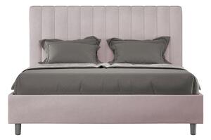 Letto 1 Piazza E Mezzo 130x190 cm Senza Rete Imbottito in Microfibra Agueda Glicine
