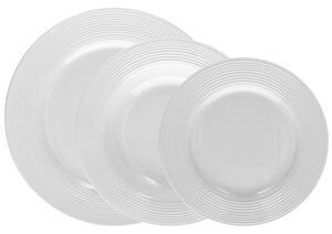 Raffinato servizio di piatti per la tavola di colore bianco in porcellana dura e resistente e confezionato in un'elegantissima scatola