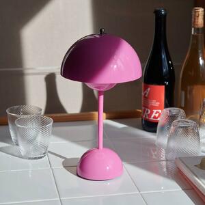 &Tradition Lampada da tavolo ricaricabile a LED Flowerpot VP9, rosa