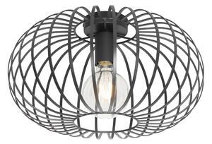Lampada da soffitto intelligente nera 39 cm con Wi-Fi G95 - Johanna