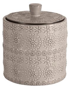 Organizer da bagno beige in porcellana per dischetti di cotone Relief – Spirella