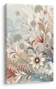 Quadro su tela – Fiori eleganti con linee sottili
