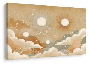 Quadro su tela – Danza celeste di soli e stelle