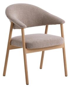 Set di sedie da pranzo beige in rovere massiccio con braccioli 2 pz Elk – Unique Furniture