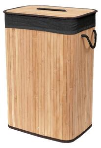 Cesta per il bucato nera/di colore naturale in bambù 78 l Bamboo – Compactor
