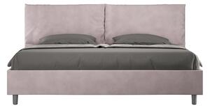 Letto Matrimoniale Queen Size 150x200 cm Senza Rete Imbottito in Microfibra Antea Large Glicine