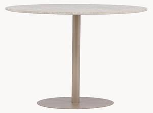 Tavolo rotondo con piano effetto marmo Lycke, Ø 110 cm
