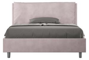 Letto Matrimoniale Francese 140x190 cm Senza Rete Imbottito in Microfibra Antea Large Glicine