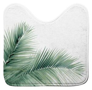 Tappetino per il bagno bianco e verde per WC 45x45 cm Havane – douceur d'intérieur