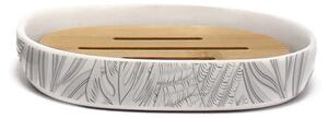 Portasaponetta bianco in ceramica Amber – douceur d'intérieur