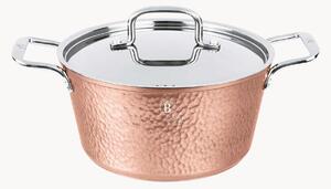 Pentola con rivestimento antiaderente e coperchio Hammered Copper