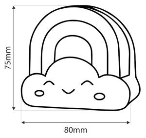 Lampada notturna LED per bambini LED/0,5W/230V arcobaleno