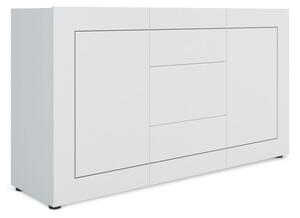 Madia 2 Ante e 3 Cassetti 150x40x83,5 cm Elios Bianco Lucido
