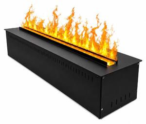 Bruciatore per Camino Elettrico a Vapore Acqueo da Incasso con Fiamme 3D 75x22,7x17,8 cm Capacità 3 lt 400W APP VAPOR75 Nero