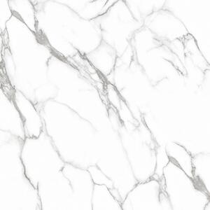 Set 22 Piastrelle Autoadesive per Pavimento e Parete 30x30 cm 2 mq in LTV PVC Effetto Marmo Bianco
