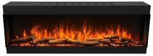 Camino Elettrico da Incasso a Parete Frontale 127x18x46 cm Detroit LED RGB e APP