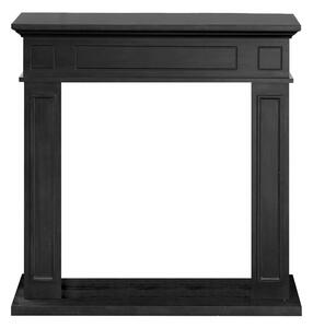 Cornice per Camino 89,5x28x90,5 cm Jefferson Rivestimento in Legno Nero