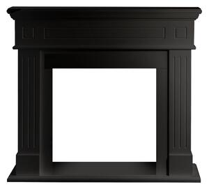 Cornice per Camino 110x36x100 cm Cambridge Rivestimento in Legno Nero