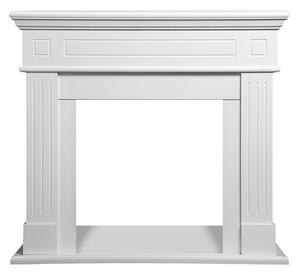 Cornice per Camino 110x36x100 cm Cambridge Rivestimento in Legno Bianco