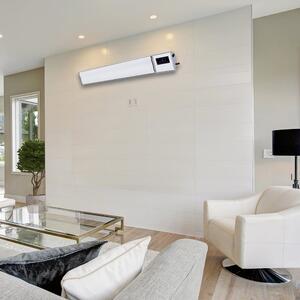 Riscaldatore elettrico infrarossi ElectricSun 2800W e 1400W bianco 180x15cm radiatori elettrici con termostato, con App Mobile