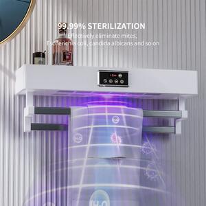 Asciugasalviette Elettrico con Disinfettante UV per Bagno/Cucina, a parete, L60cm, 450W, ElectricSun Standard Grigio