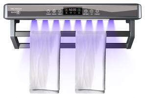 Asciugasalviette Elettrico con Disinfettante UV per Bagno/Cucina, a parete, L60cm, 450W, ElectricSun PREMIUM Grigio